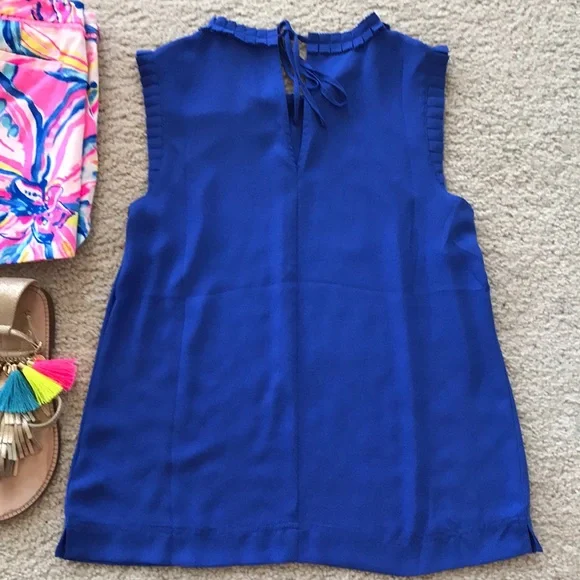 J. Crew Drapey Ruffle Trim Top - Picture 4 of 5